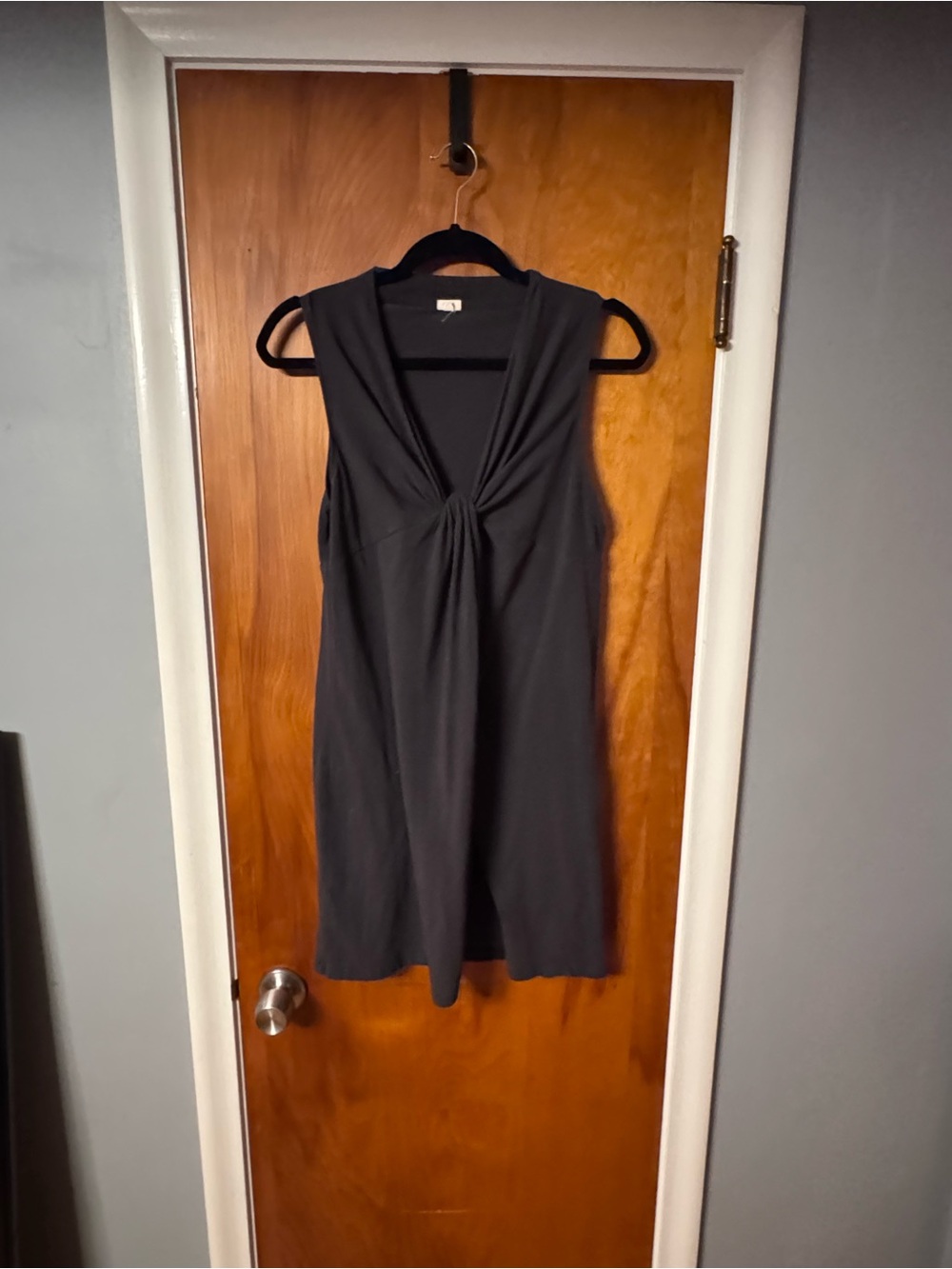 J. Crew Black Twist-Front Sleeveless Mini Dress